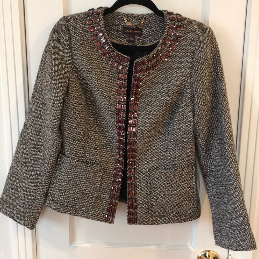 Beaded and Bold tweed Dana Buchanan blazer